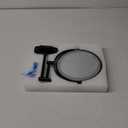 FUNTOUCH Rechargeable Wall Mounted Lighted Makeup Vanity Mirror 8 Inch Double Sided 1X 30X Magnifying Bathroom Mirror, 3 Color Lighting, Touch Dimming, Extended Arm 360 Rotation Light up Mirror Black