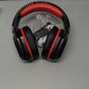 Ozeino 2.4GHz Gaming Headset Wireless with Flip Mic for Ps5, Ps4, PC, Gaming Headphones with USB-A & USB-C Transmitter, 40Hr Battery Gamer Headset for Laptop, Mobile, Mac (Red)