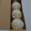 Liliful 15 Pcs Velvet Christmas Balls Bulk Flocked Christmas Tree Ball Ornaments Plastic Xmas Decorative Hanging Ornaments(Creamy White,3.15 Inch)