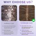 Human Hair Topper for Women No Bangs, 100% Remy Toppers Hair Pieces for Women,150% Density, No Tangle & Smooth, 10 Inch #Dark Brown