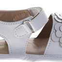 Josmo Baby Girl Sandals Soft Sole Spring Summer Dress Floral, Butterfly & Bow Sandals Size 2-4 Infant (White)