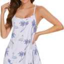 UURUN Mini Dress for Women, One Piece Sleeveless Adjustable Spaghetti Strap with 2 Pockets (XL)