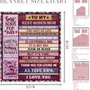 Gifts for Bonus Mom from Daughter, Bonus Moms Blanket Birthday Gifts from Son Mothers Day Christmas Bday Presents for Mother in Law Step Mom Stepmom 50" X 60"