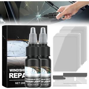 2026 Upgraded Windshield Crack Repair Kit, Glass Crack Repair Kit, Cracks Gone Car Windshield Crack Repair Fluid Quick Fix Windshield & Glass Repair Tools for Windshields, Mirrors, All Crack Types (2)