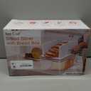 Kiss Core Upgrade Bread Slicer for Homemade Bread with Bread Box, Bread Slicing Guide Adjustable Width, Foldable and Compact Cutting Guide with Crumb Tray, Suitability for Homemade Bread, Bagels, Cakes