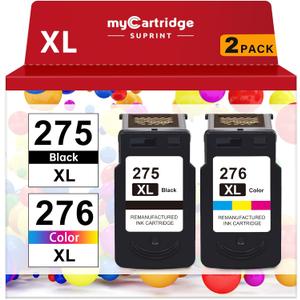 PG-275XL/CL-276XL Canon 275 and 276 Ink Cartridges Replacement for Canon Ink 275 and 276 Cannon Ink 275 276 Combo Pack for Pixma TS3722 TR4700 TS3522 TR4720 TR4722 TS3500 TS3700 Printer 275XL 276XL