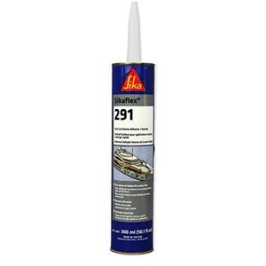SIKA Sikaflex-291, Black, Fast Cure Marine Adhesive and Sealant, Polyurethane for Boats, Waterproof, Paintable, 10.1 fl. oz Cartridge