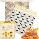 Reusable Beeswax Bread Bags for Homemade Sourdough: XL 13x17in (2 Pack) Eco-Friendly Plastic-free Food Storage | Moisture Lock Technology, Sustainable Fresh Food Preservation Solution