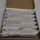 KASARO Peel and Stick Marble Tiles, Self-Adhesive Aluminum Wall Tile Stick on Bathroom, Fireplace, RV, Marble Beige with Vintage Golden Embellished Stripes, 10-Sheet