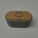 uscce Alarm Clock Bluetooth FM Radio: 10W Stereo Sound Speaker - Fast Wireless Charging for iPhone Samsung - Dimmable Clock Radio for Bedroom (Gray - White Digits)