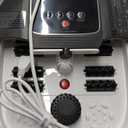 HOSPAN Collapsible Foot Spa with Heat, Bubble, Red Light, and Temperature Control, Foot Bath Massager with 8 Shiatsu Massage Rollers, Pedicure Foot Spa for Relaxation and Stress Relief, Black