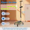 Stair Climbing Assist Cane Half Steps for Seniors Elderly Stair Lifts Walker Device Walking up and Down Step, Stair Mobility Aid Climber Portable Helper Support Stability Stick Non-Slip Base, 11.5" X 8" X 38.5"