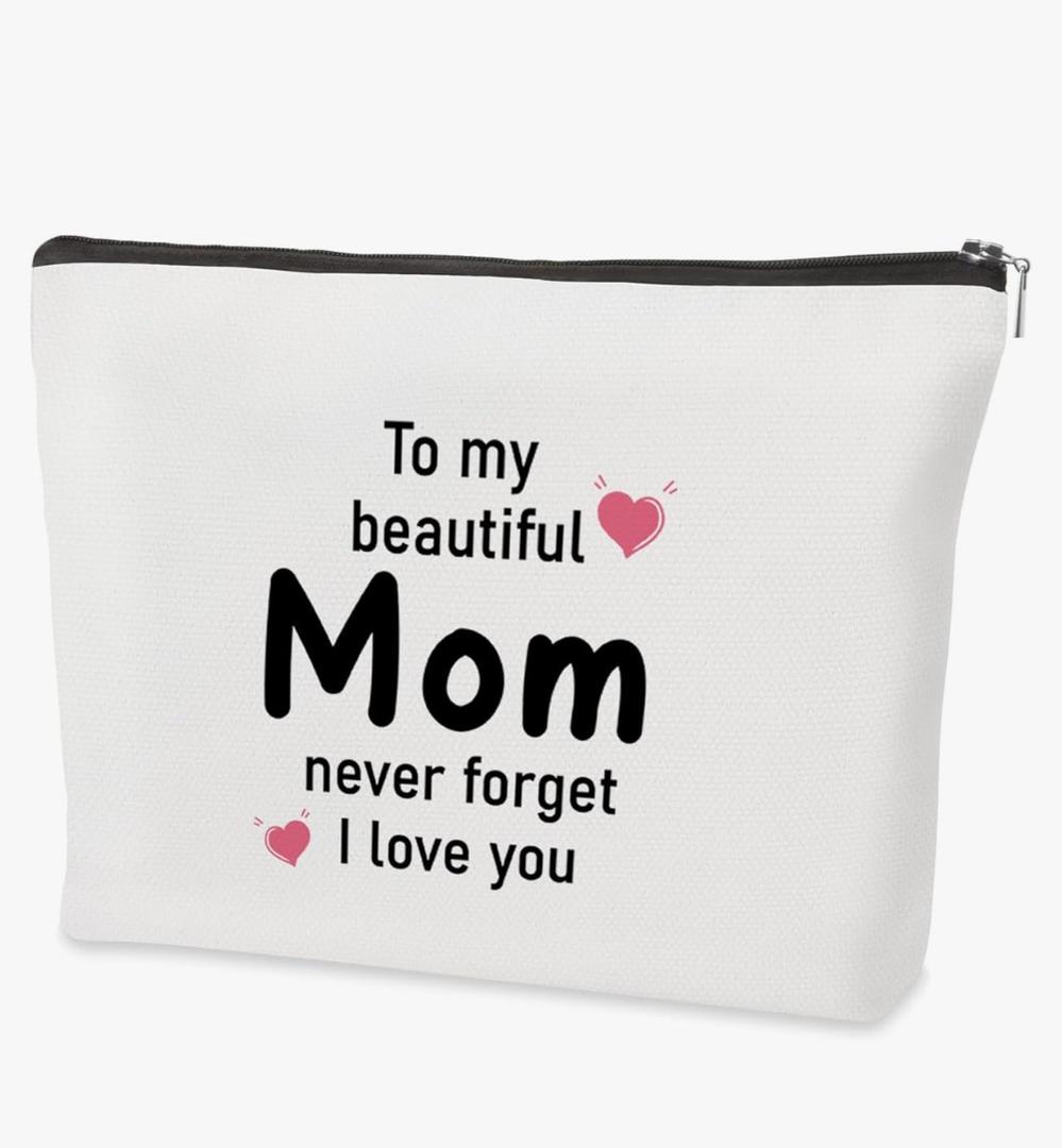 2 x Personalized Mom Gifts from Daughter Son,Presents for Mom,Mom Birthday Gifts,Mother's Day Presents,Cosmetic Bag,Sister Mothers Day Gift Ideas,Mom Gifts for Christmas,Mother's Day Gifts for Mom