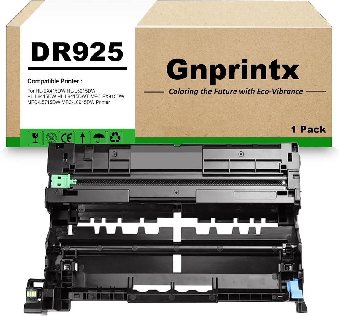 DR-925 DR925 Drum Unit Replacement for Brother HL-EX415DW HL-L5215DW HL-L6415DW HL-L6415DWT MFC-EX915DW MFC-L5715DW MFC-L6915DW Printer (1 Black, 15000 Pages)