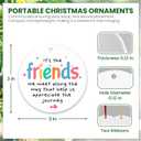 2 x Friendship Gifts for Women Friends - BFF Christmas Ornaments & Decorations - Ceramic Ornaments