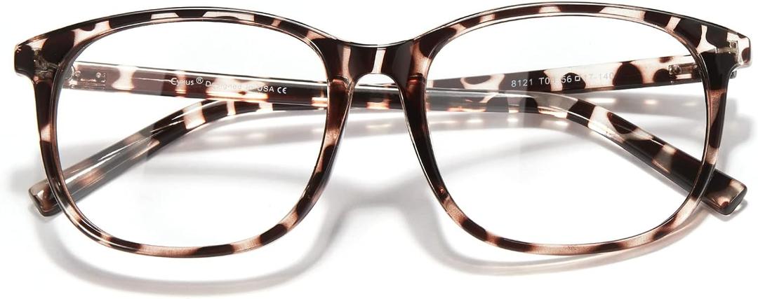 Cyxus Blue Light Blocking Glasses Women Men Computer Gaming Square Glasses UV400 Protection Anti Eyestrain (05-cheetah 8121)