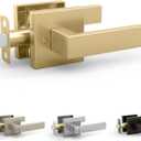 Mega Handles ROBELL Passage Door Handle, Door Handles for Bathroom, Bedroom & Hallways, Interior Door Levers, 5-Inch Modern Passage Door Lever - Satin Brass (1 Pack)
