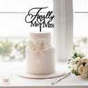 Finally Mr & Mrs Cake Topper,Wedding Anniversary Bridal Shower Party Decorations,Romantic Wedding Party Decorative Cake Toppers (Acrylic Black)