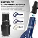 For Shark Navigator, Rotator & Rocket Vacuums: Flexible Crevice Tool for Hard to Reach Places, Dryer Vent Vacuum Attachment (Replacement Attachment Kit)