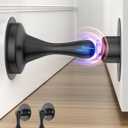 Door Stoppers Magnetic Door Catch - 2 Pack Stainless Steel Heavy Duty Door Stops for Bottom of Door, Wall & Floor Mounting No-Drill Strong Adhesive & Screws, Strong Door Holder to Keep Door Open