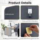 3-Pack Clamp-On Desk Dividers, 24 x 24 and 24 x 48 Inch, Dark Gray