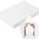 MECCANIXITY 220 Pack Vellum Jackets, 5x7 Inch Vellum Paper Rhomb Vellum Envelopes Transparent 53GSM for Wedding Invitation Accessories Bridal Showers Birthdays Wraps