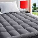 Mattress Pad Quilted Fitted Mattress Cover Pillow Top Mattress Topper Breathable Mattress Protector,Grey , Twin XL /Twin Extra Long 39" x 80"