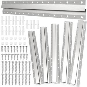16"-6 Pairs French Cleat Hanger,Z-Hanger Picture Hanging Kit,Wall Mounting Brackets Cleat Picture Hanger Kit Z Bar Clips for Hanger Supports 60 lbs,Z Bar Hanger for Pictures,Mirrors,and Art
