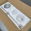 Modern Glass Globe Wall Light 2-Light Double Brushed Brass Wall Sconce Lighting Mid Century Beside Wall Lamp Gold Light Fixtures for Loft Living Room Bedroom (2 Pack) (Black)