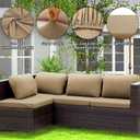 Outdoor Cushion Covers Set,8PCS Patio Furniture Couch Seat Slipcovers, Replacement for Sofa Sectional Chair(CoverOnly)