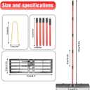 Zenhosit Lawn Leveling Rake - Lawn Leveler with 78" Adjustable Steel Handle, 30"x10" Ground Plate for Yard, Grass, Level Soil, Dirt Ground or Golf Field