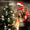 2025 Christmas Ornaments, I Love You ASL Sign Language Hand Important Holiday Day Christmas Tree Decorations, Wood Souvenir Gift for Father Mother Husband Wife Son Daughter Friend (2025-12pcs)