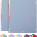 Mr. Pen- Binder Dividers, 6 Tab Dividers, Pack of 2 Sets (12 Dividers Total), Dividers (Misty)
