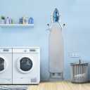 ORLESS Over The Door/Wall Mount Ironing Board Hanger, Laundry Room Iron and Ironing Board Caddy Storage Holder (White)