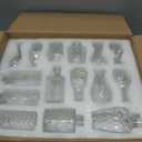 36Pcs Bud Vases Set Small Vintage Glass Bottles Clear Bud Vases in Bulk Multiple Shape Cute Glass Vases for Rustic Wedding Centerpieces Table Decorations and Home Decor(Clear)