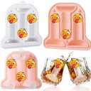 Hoolerry Ice Cube Molds Cube Trays Fun Shapes Silicone Ice Ball Maker with Lid for Whiskey Cocktails Juice Drinks Beverage Crafting Accessories Funny Gift(Skin Color,Classic Style) (Pale Apricot)