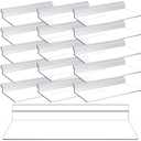 16 Pack 4 x 10 Inch Slatwall Shelves Hanging Accessories Clear Slatwall Shelf Plastic Shelves for Wall, Home Shoe Stores Boutiques Supplies (Clear)