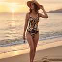 LIZENS Women's One Piece Swimsuit Sexy Spaghetti Strap Bathing Suit for Beach (M)