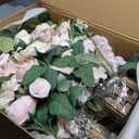 Ling's moment 17.5" Tall Standing Artificial Flowers Arrangements 4 pcs Wedding Aisle Runner Chair Decorations Blush & Pink Centerpieces for Ceremony Reception Rose Floral Party Outdoor