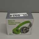 AILIHEN C8 Headphones Wired, On-Ear Headphones with Microphone and Volume Control, Corded 3.5mm Headset for Boys Girl School Smartphones Chromebook Laptop Computer Tablets Airplane Travel (Grey/Green) (Medium)