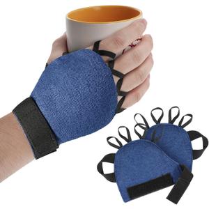 Zipcase Medium Size Weighted Gloves for Tremors to Provide Hand Stability and Improve Hand Dexterity, Perfect Writing Weights & Hand strengthening Tool2 x 1/2lb, Each Glove), Blue