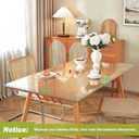 Clear Table Protector 42 x 60 Inch, 1.5mm Thick Plastic Table Cover, Waterproof PVC Clear Table Cover Protector, Desk Protector Mat, Writing Desk Pad for Desktop, Coffee & Dining Room Table