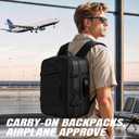 Vacuum Backpack Travel with Pump 60L Expandable Travel Backpack with Seal Compression System Women Men Carry On luggage Backpack Waterproof for Business Trips Weekend Getaways Travel Black