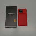 Vihibii for iPhone 13 Pro Case with Card Holder (4 Cards), [RFID Blocking] & Slide Camera Cover, Military Grade Drop Protection, Heavy Duty Shockproof Wallet Case for iPhone 13 Pro, 6.1" 2021, Red