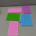 5 Pcs Mini Gummy Candy Molds with 2 Dropper, Silicone Bear Donut Dinosaur Fruit Snack Molds Non-stick and BPA Free Jello Candy Mold for Small Chocolate Gummies