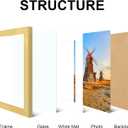 4 x 11x14 Picture Frame Set of 4, High Definition Real Glass, Display Pictures 8x10 with Mat or 11x14 Without Mat, Gallery Wall Hanging Photo Frames, Gold