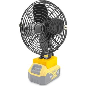 Portable Outdoor Sleek Jobsite Cordless Fan Compatible with DeWalt, Bucket Indoor Fans Operated Powered by DeWalt 20V Max Battery, Blow Heat and Cooling at Work,Tool Only