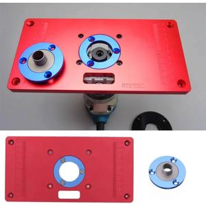 Router Table Insert Plate, Multifunctional Trimming Engraving Table (Red-new1)