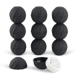 longway 0.24Oz (7ml) Empty Lip Balm Sphere Containers | Screw Cap Lipstick Tubes/Chapstick Tubes/Chapstick Holder for Lip Gloss & BPA FREE (Pack of 10, Black)