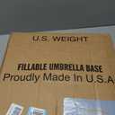 US Weight Durable Fillable Umbrella Base for Patio Table - 50 Pound Capacity Heavy Duty Adjustable Stand for Outdoor Umbrellas - Made in The USA